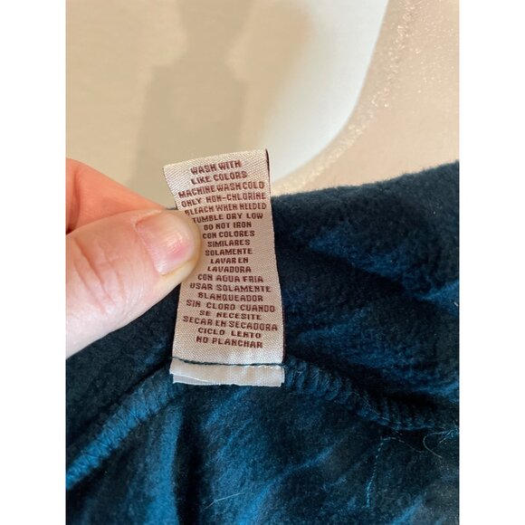 Le Moda Hunter Green Button Accent Collar Poncho - Picture 6 of 6